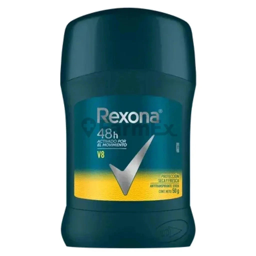 Rexona "V8" 48H Desodorante en barra x 50 g Farmex-Pluxee-Persistente